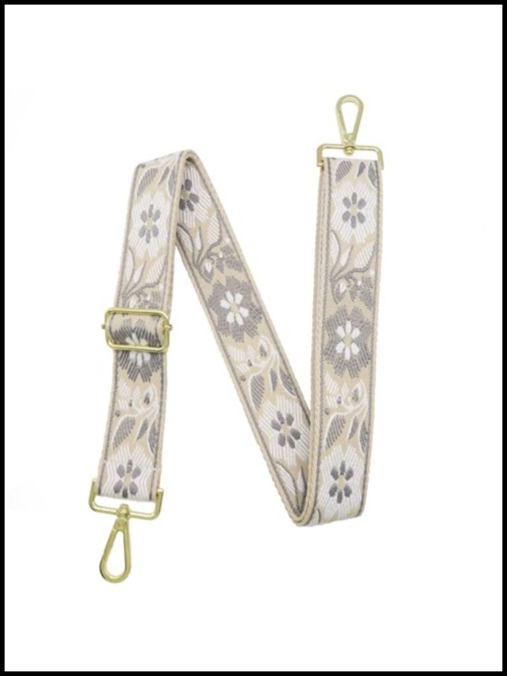 1.5" Wide Canvas Purse Strap Adjustable Replacement Crossbody Bag Strap Gold